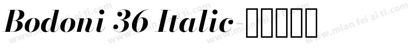 Bodoni 36 Italic字体转换